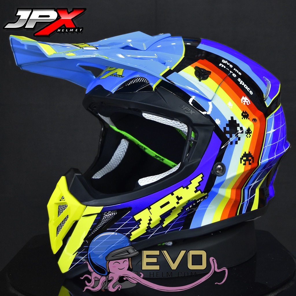 HELM JPX CROSS_FOX1 SERI X41 + GOOGLE SNAIL (ONGKIR 2 KG) HELM JPX X41 GIVE ME A MORE SPACE HELM CROSS TERBARU KLX ORIGINAL HELM CROSS TRAIL JPX SUPERCROSS ADVENTURE HELEM JPK CROSS JPX HELM JPX TERBARU