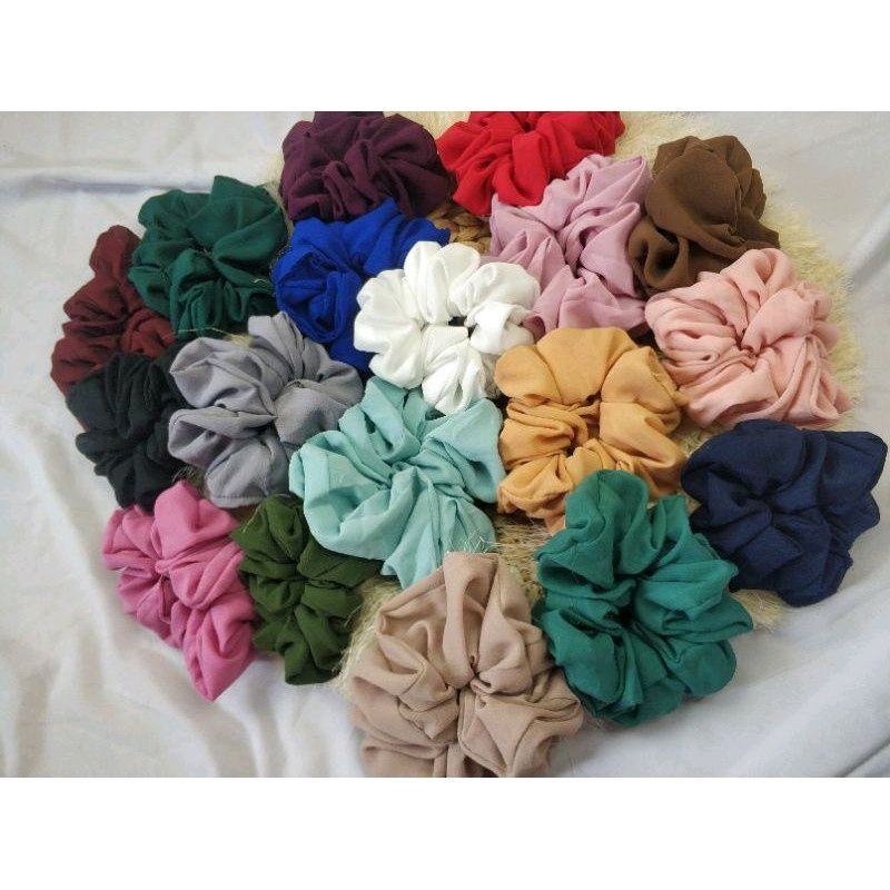 Ikat Rambut Wanita Cepol hijab Scrunchie Jumbo