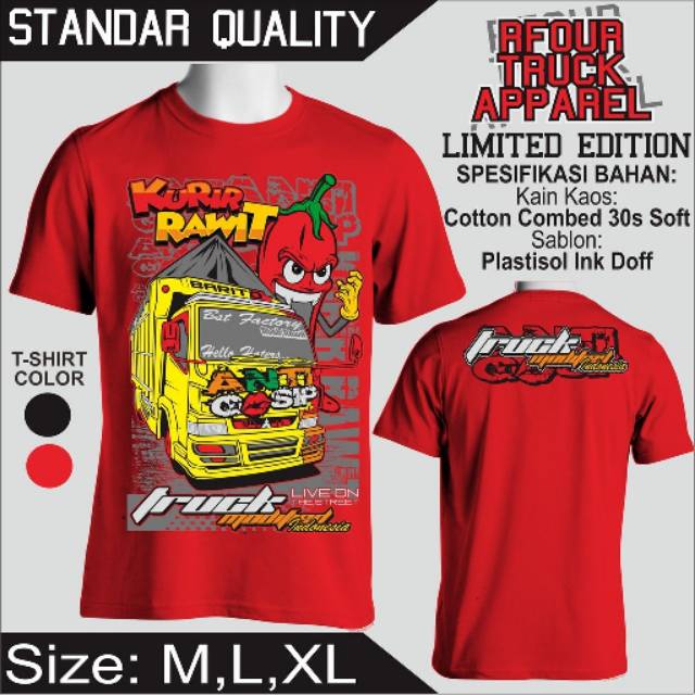 Kaos truck original // kaos truk mania // kaos truk anti gosip // kaos canter // kaos driver muda