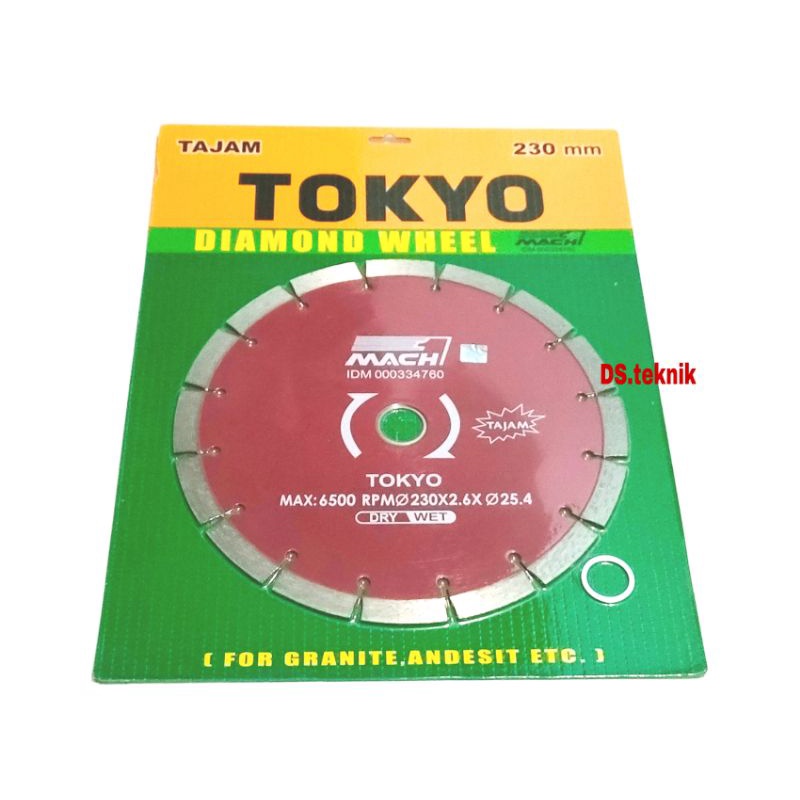 DIAMOND WHEEL TOKYO DRY" 9" MATA GERINDA BETON 9" 9" INCH TAJAM