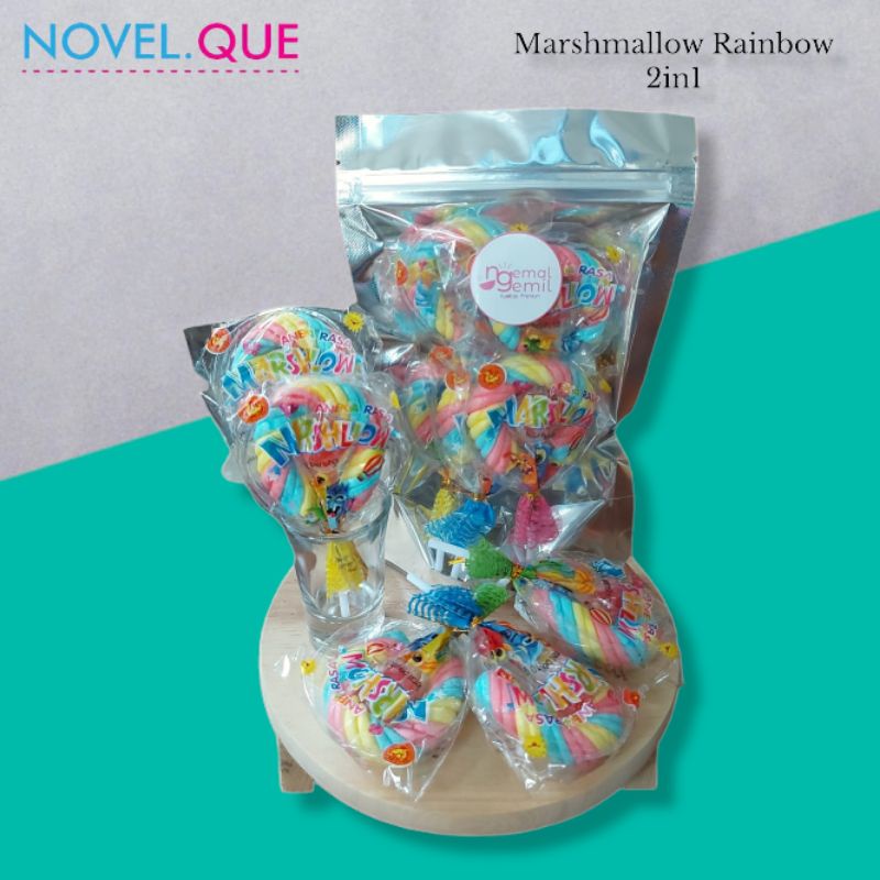 

Marshmallow Rainbow Lolipop 2in1 Marshpop Rainbow Premium