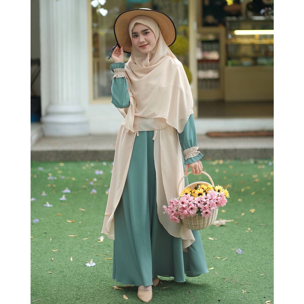 100% AMAN Gamis Remaja Toyobo Premium Terbaru Kombinasi Kekinian Diayu Official