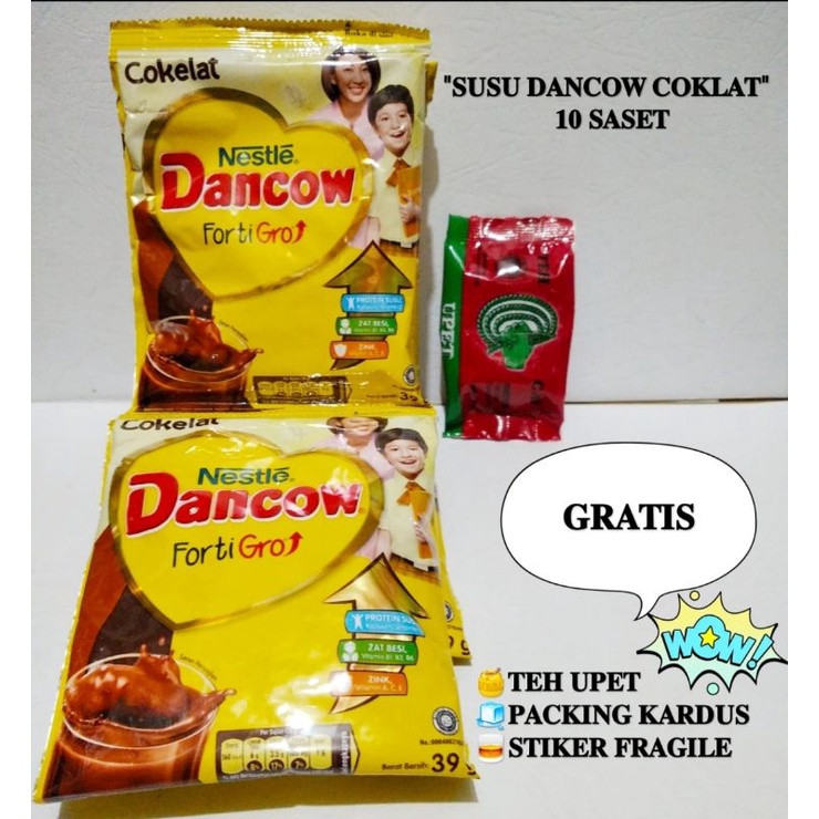 

Susu Dancow Coklat 10 Saset GRATIS teh upet