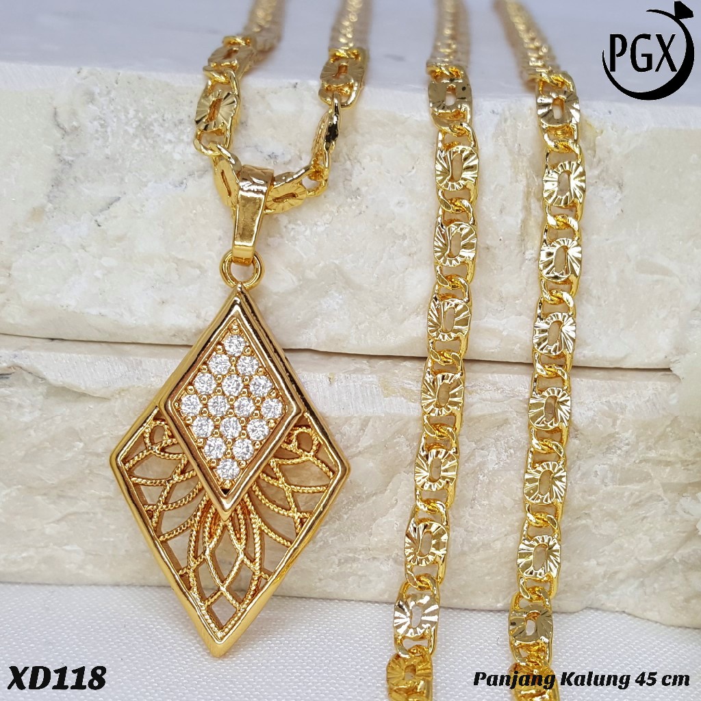 PGX Kalung Wanita Xuping Perhiasan Lapis Emas Aksesoris Fashion Premium - XD118