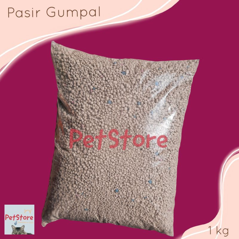 Pasir Kucing Pasir Gumpal Wangi ZIPPER LOCK Repack 1Kg