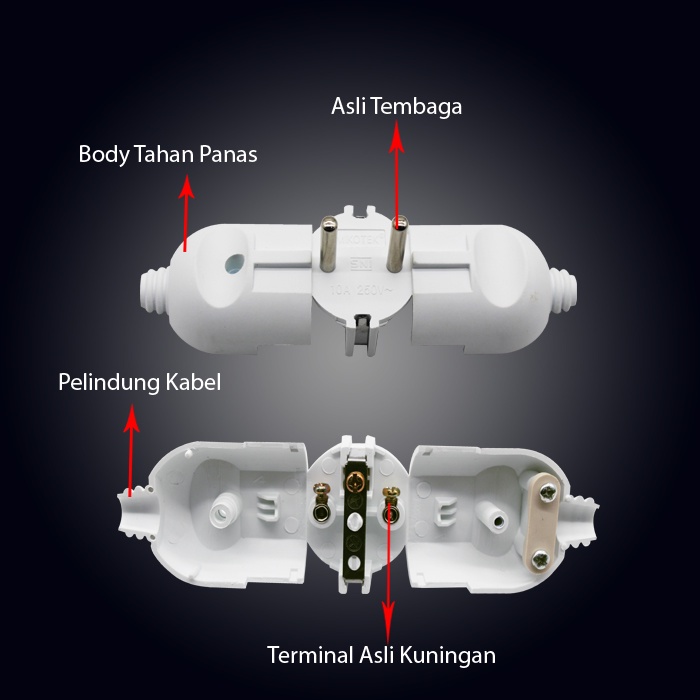 Steker Arde Colokan Listrik Arde Bulat