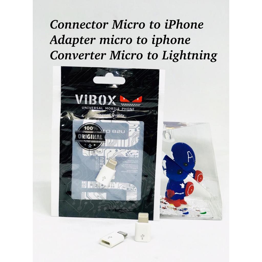 new~COD[Bayar di tempat] VIBOX ADAPTER Converter Micro USB To Lightning Iphone