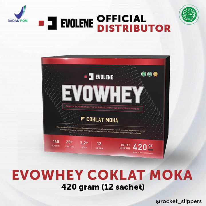 Evolene Whey Protein 456 Gram Gr 456gr BPOM 12 Sachet Sachets
