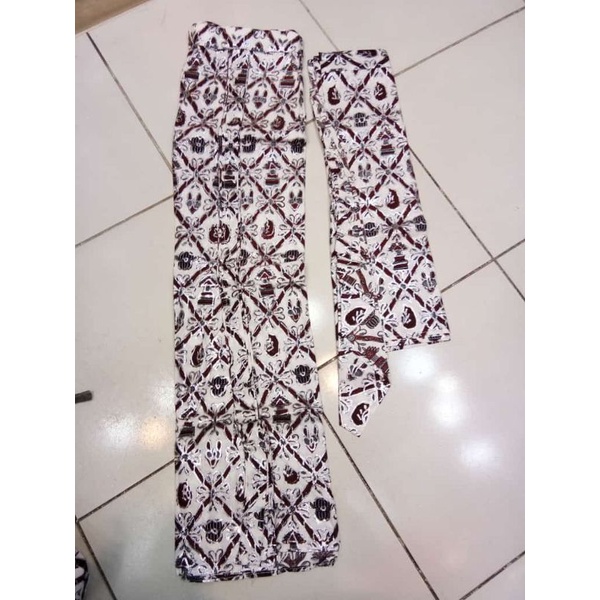 Rok batik pengantin sunda prada wiron couple plus blangkon