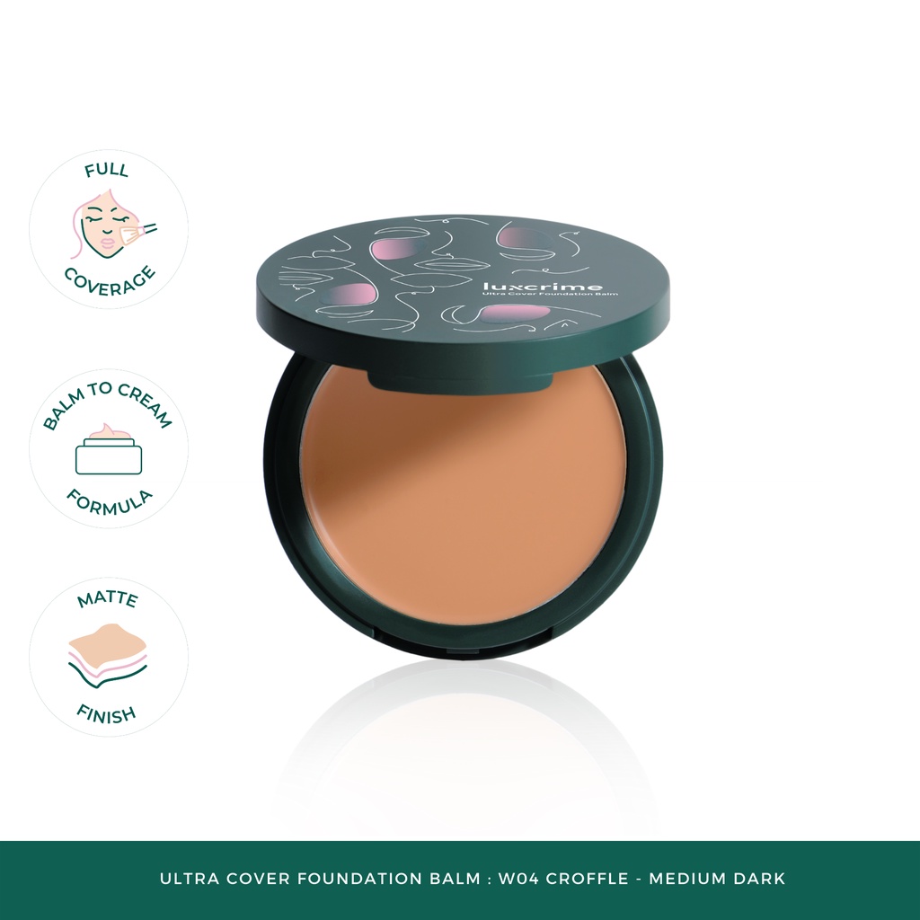 Luxcrime Ultra Cover Foundation Balm: W04 Croffle - Medium dark