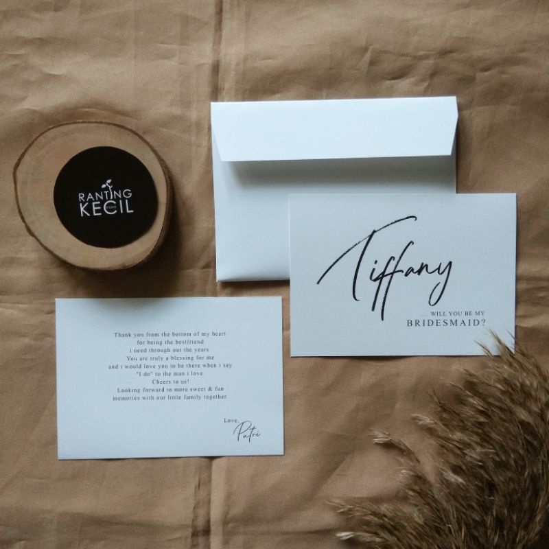 undangan bridesmaid card | kartu bridesmaid | kartu Attire guide