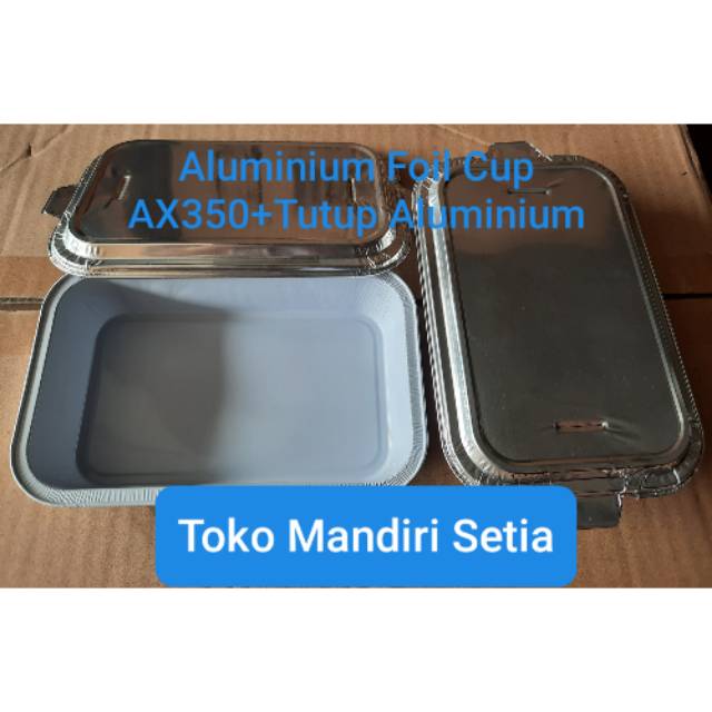 Aluminium Foil Cup AX350 + Lid Aluminium