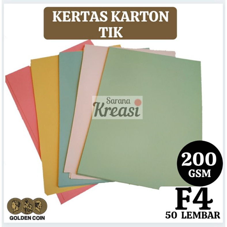 

Kertas TIK Karton Warna 200gr F4 isi 50 Lembar | Manila Fancy paper Khartoteek