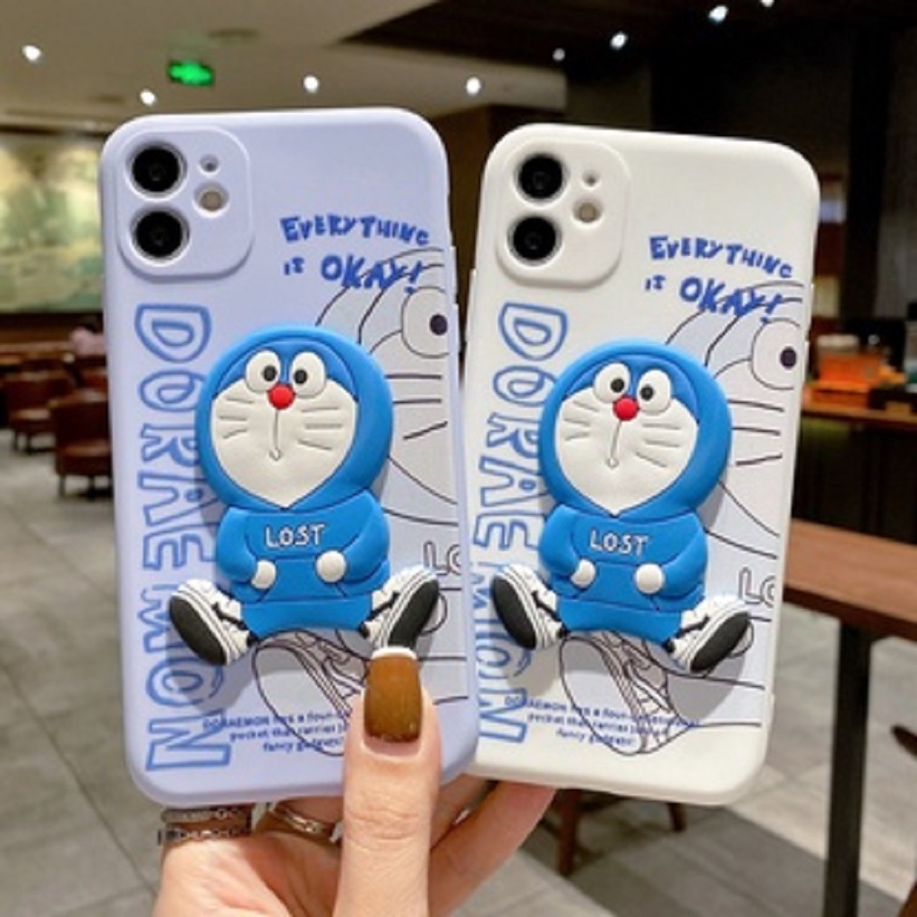 Case 3D Doraemon For Oppo Reno 6 3 5F 5 4F 4 3 2F F11 Pro F5 F7 A16 A3s A1K A15 A15s A31 A8 A9 A5 2020 A74 A93 A7 A5s A12 F9 4g 5g Soft Case