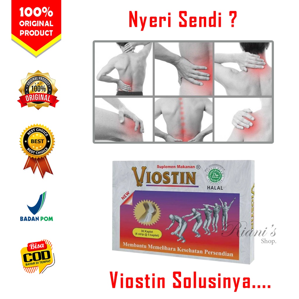 Viostin Ds Original Halal 1 Box 30 Suplemen Nyeri Sendi Lutut Kaplet Suplement Kesehatan Osteoporosi