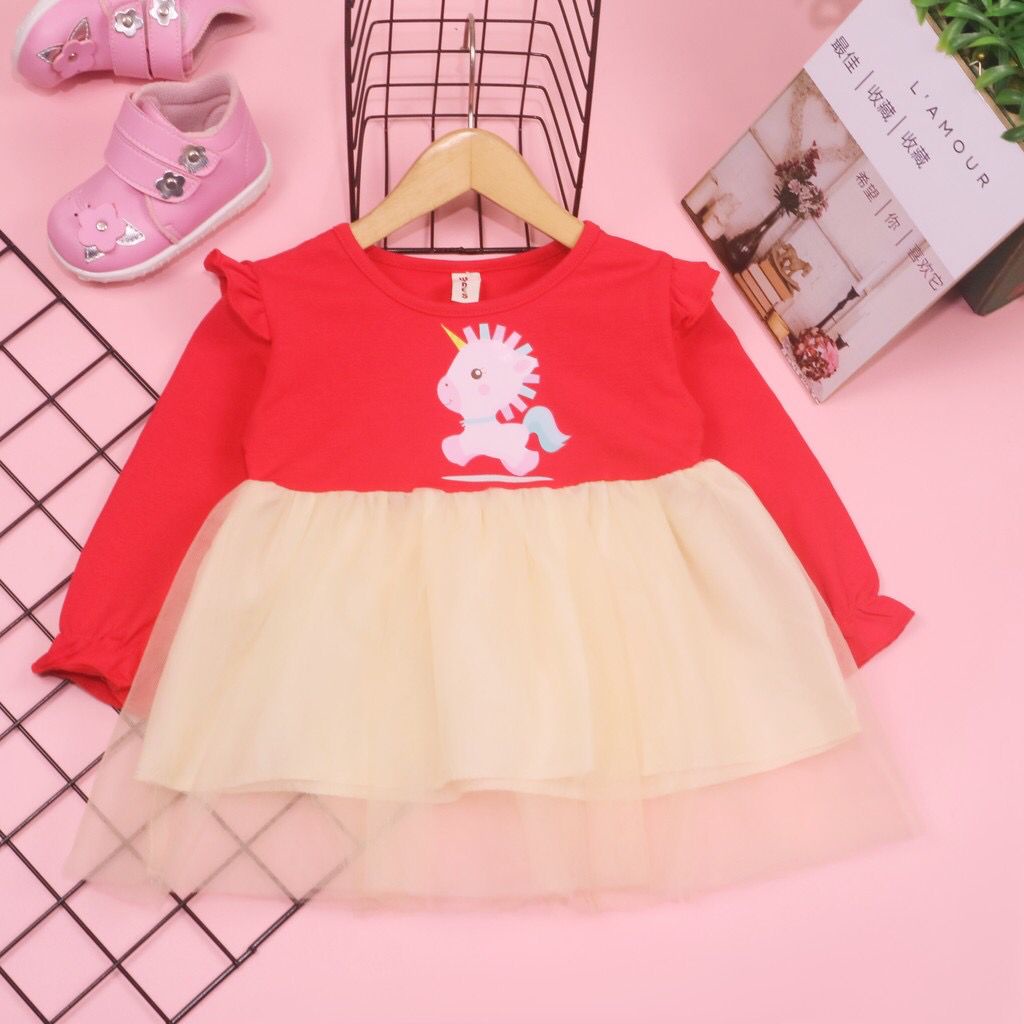 BARU! LIA016 - Dress Korea Bayi 0-3 tahun Perempuan Fashion Terlaris Baju Pesta Pergi Jalan