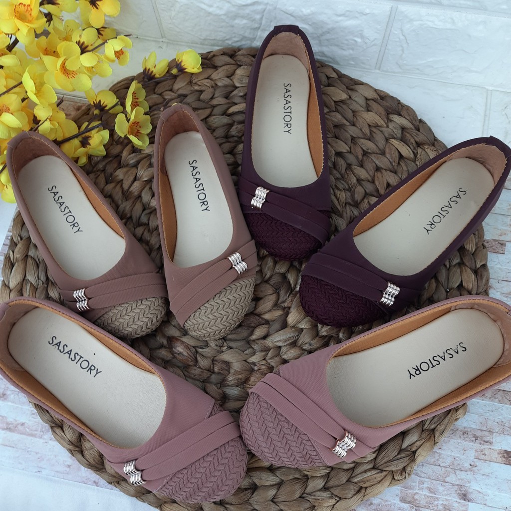 [TAMAN SEPATUKU] SEPATU TRENDY MURAH FLATSHOES PESTA ANAK PEREMPUAN GARIS SAMPING 3 4 5 6 7 8 TAHUN HAX13