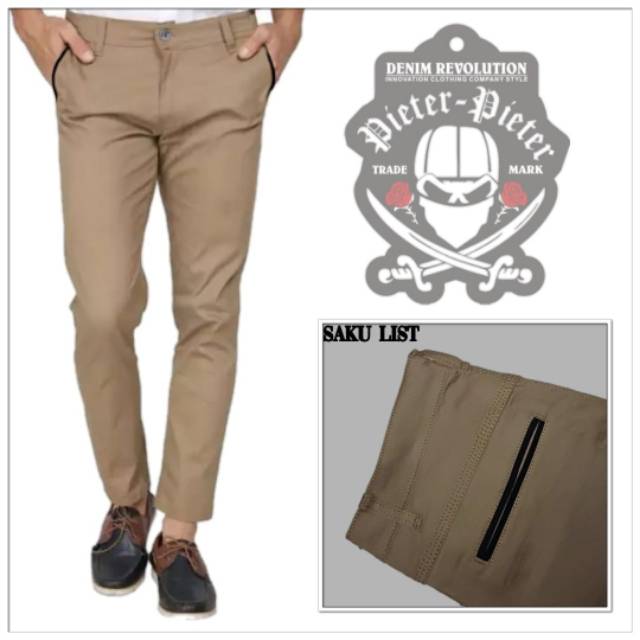 PIETER PIETER CELANA CHINO JUMBO BIG SIZE BESAR UKURAN 27-38 MAN KEKINIAN HITS MAROON HIJAU GREY