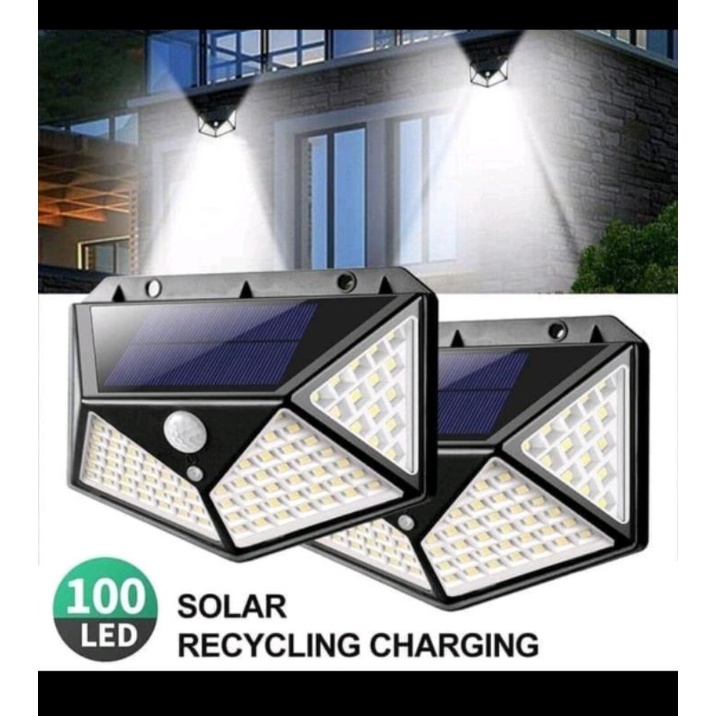 lampu LED solar taman/outdoor 100 LED dan 20 LED Anti air