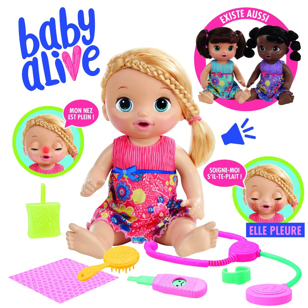 Baby Alive - Est Malade - Poupee Cheveux Blonds