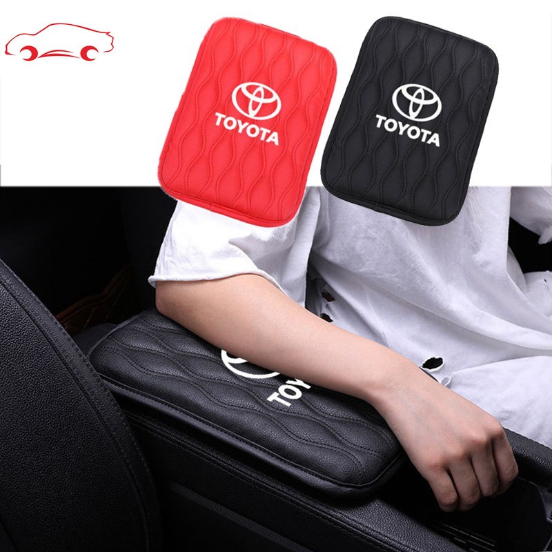 Kotak Penyimpanan Konsol Tengah Mobil Universal Bahan Kulit Tahan Air Untuk Toyota Vios Hilux Camry Harrier Innova Rush Yaris Alphard Hiace Fortuner V4