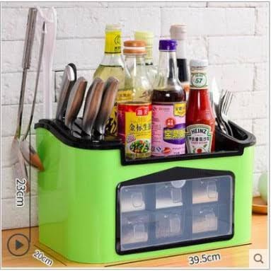 Multifunctional kitchen shelf Rak bumbu dapur serbaguna dgn 6laci CX8020