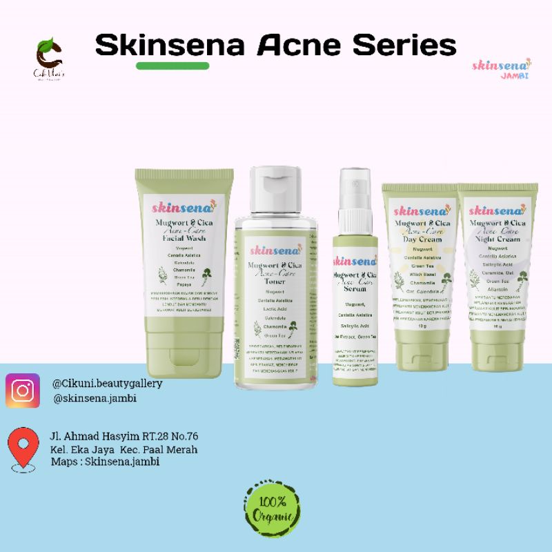 [MITRA RESMI SKINSENA JAMBI] ACNE CARE ECER DAY CREAM, NIGHT CREAM, SERUM, TONER, FACE WASH DAN ACNE