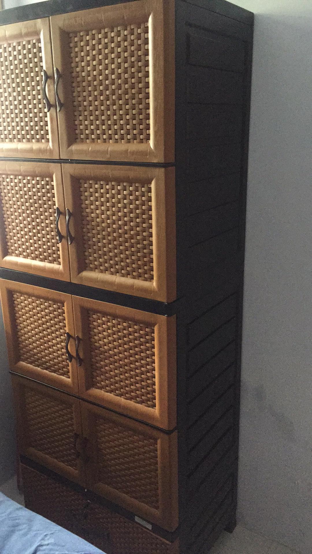 Napolly Lemari Plastik Rotan Crs-mu48d Coklat