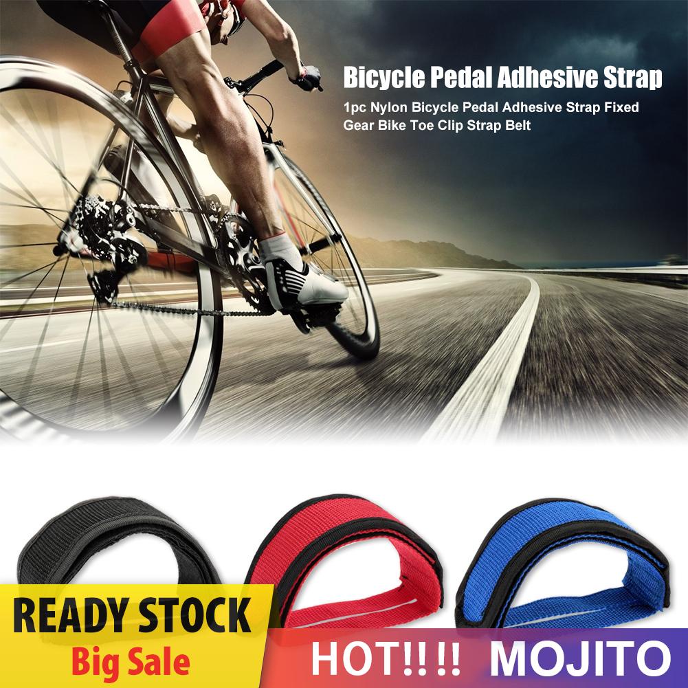 MOJITO 1pc Nylon Bicycle Pedal Adhesive Strap Fixed Gear Bike Toe Clip Strap Belt