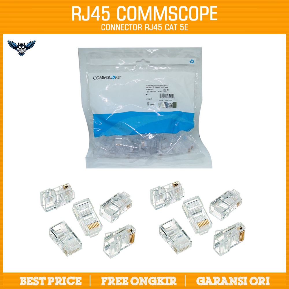 Connector RJ45 CAT 5e AMP COMMSCOPE Eceran | ORIGINAL cat5 cat 5