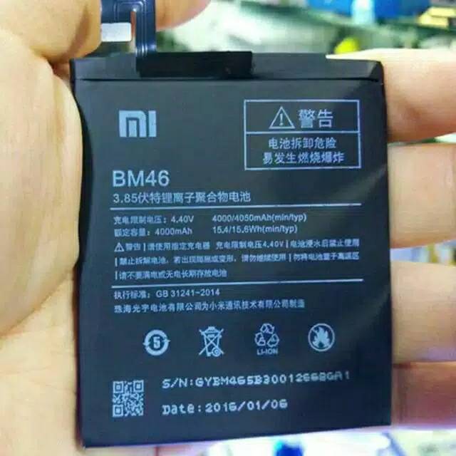 BATRE XIOMI RETMI NOT 3 BM46 ORI