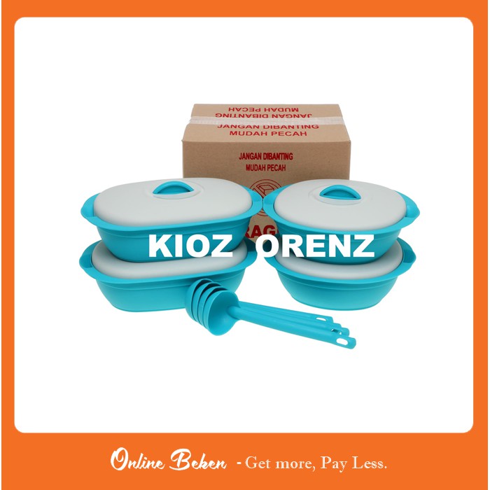 TEMPAT MAKANAN SAYUR VERONA TOSCA SET 4 VERONA MURAH GREEN LEAF
