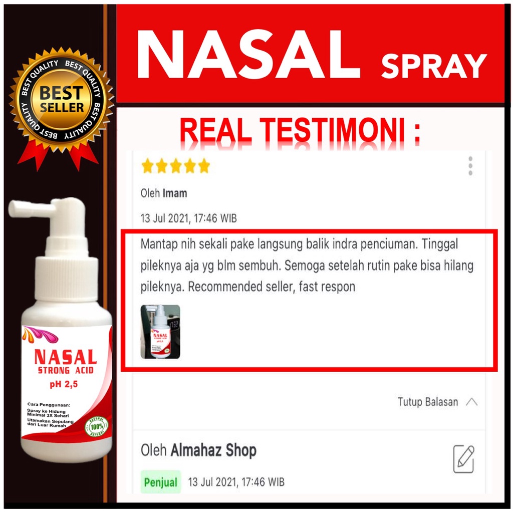 Nasal Spray  Strong Acid  Anosmia  Dewasa Anak Bayi Anti Virus dan Bakteri