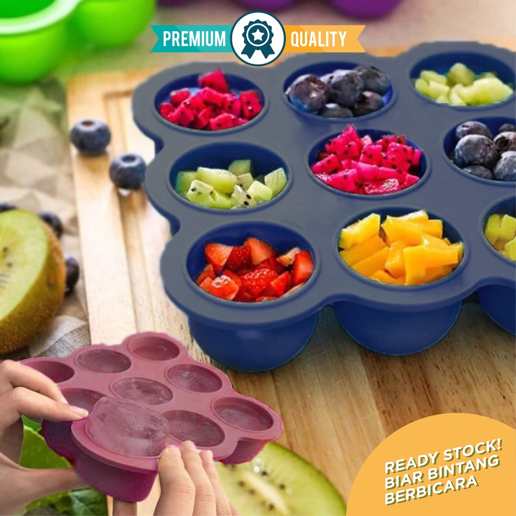 Wadah MPASI Bayi Silikon Cetakan Es Batu Silicone Tempat Simpan