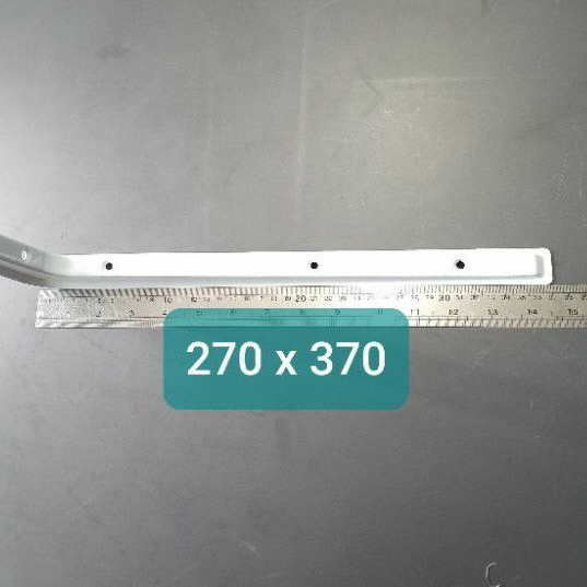 Siku Rak L 270 x 370 Putih / Shelf Bracket White Harga Per Pcs (D4220)