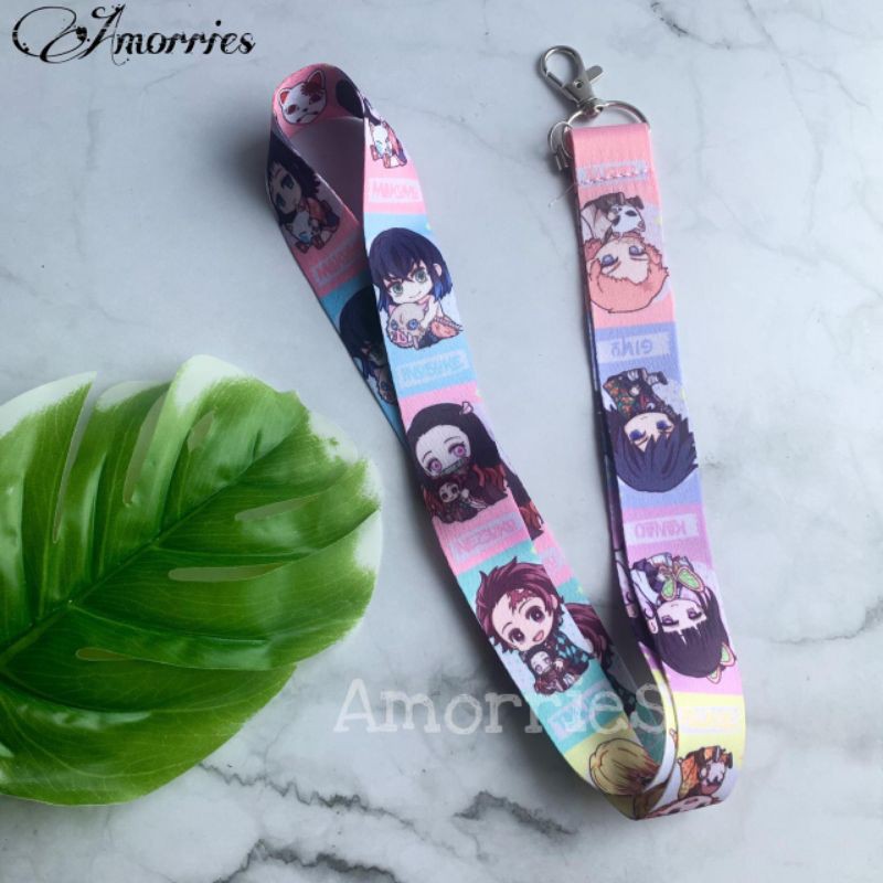 Lanyard Kimetsu No Yaiba/ Gantungan Anime Lanyard Tanjiro Nezuko TALI HP LUCU TALI HP ID CARD