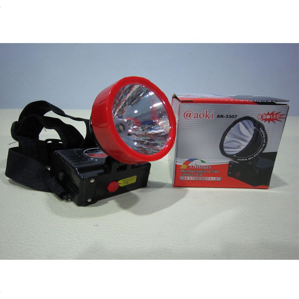 Senter Kepala Aoki 3319S / Lampu Kepala LED Super Terang / Lampu Kepala Murah / Lampu Kepala Led