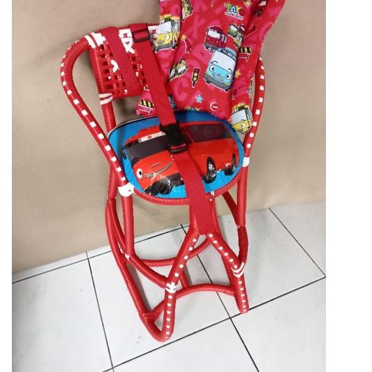 HOT SALE Paket hemat kursi boncengan motor matic anak full anayam free sabuk bantal stang / boncenga