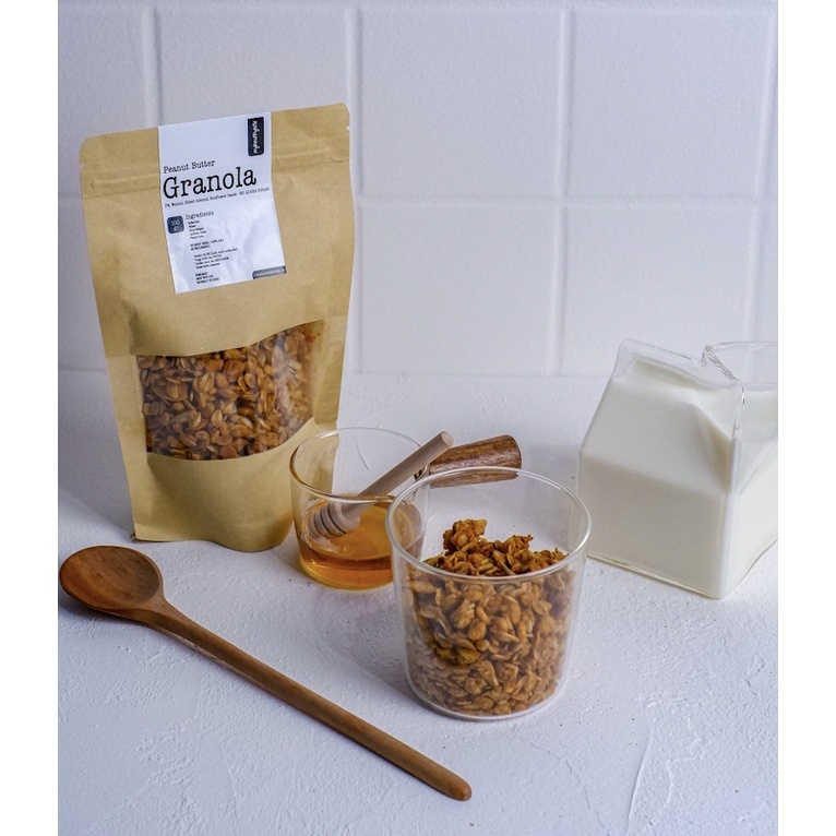 

Premium Granola Peanut Butter Granola 100gr - PB, Walnut, Almond, Sunflower Seeds - NO SUGAR