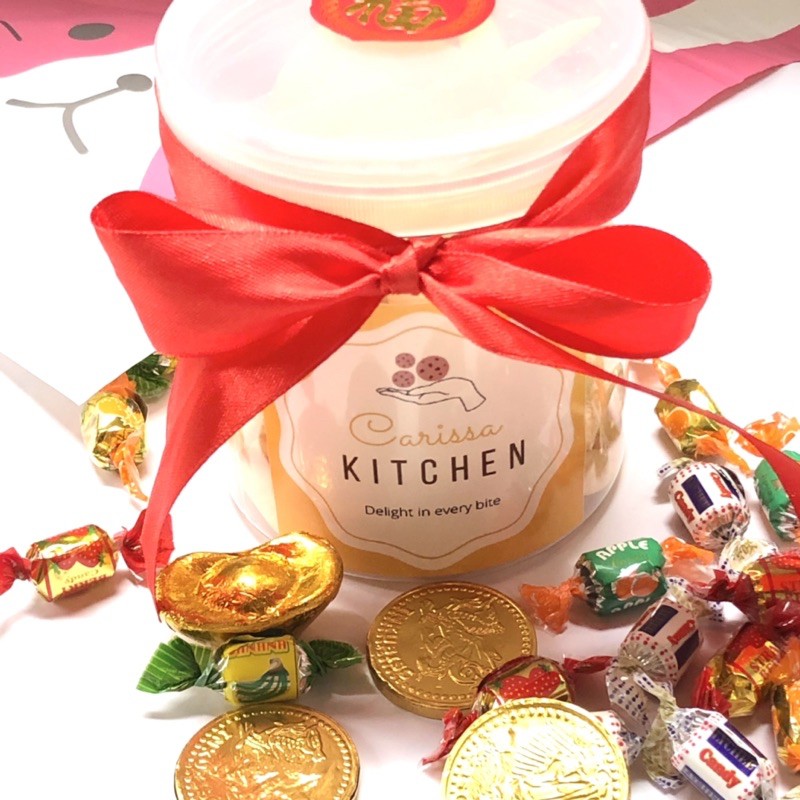 Bingkisan imlek cny 2021 murah isi snack kering 1 toples dan permen - hampers kecil - gift bag