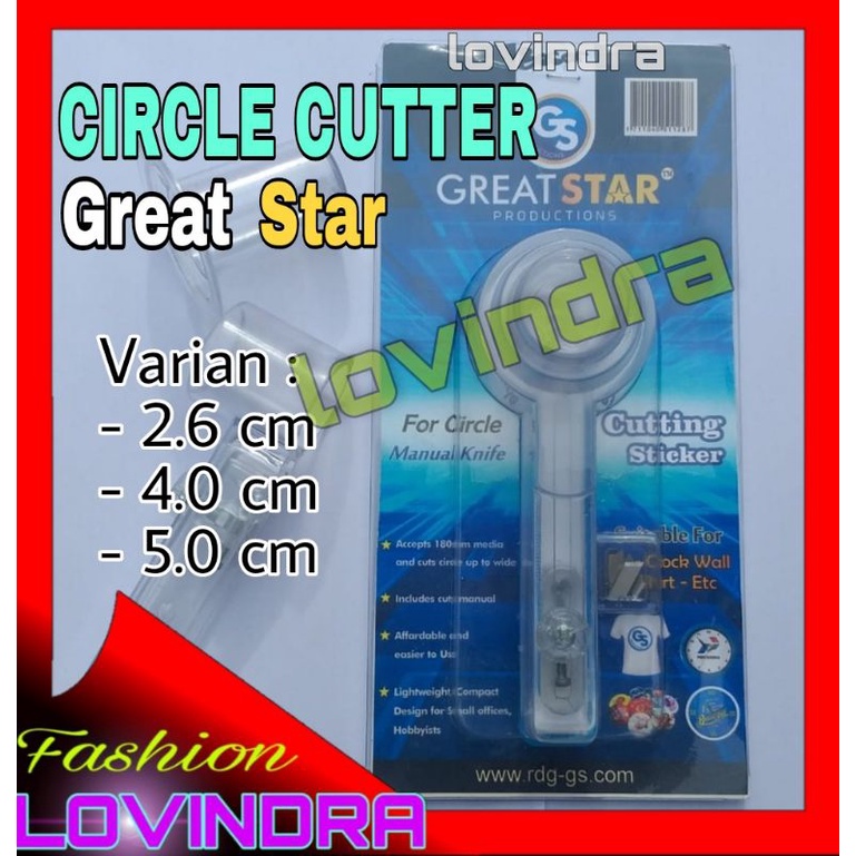 

Circle Cutter Great Star Alat Pemotong Sticker Lingkaran Bulat bundar