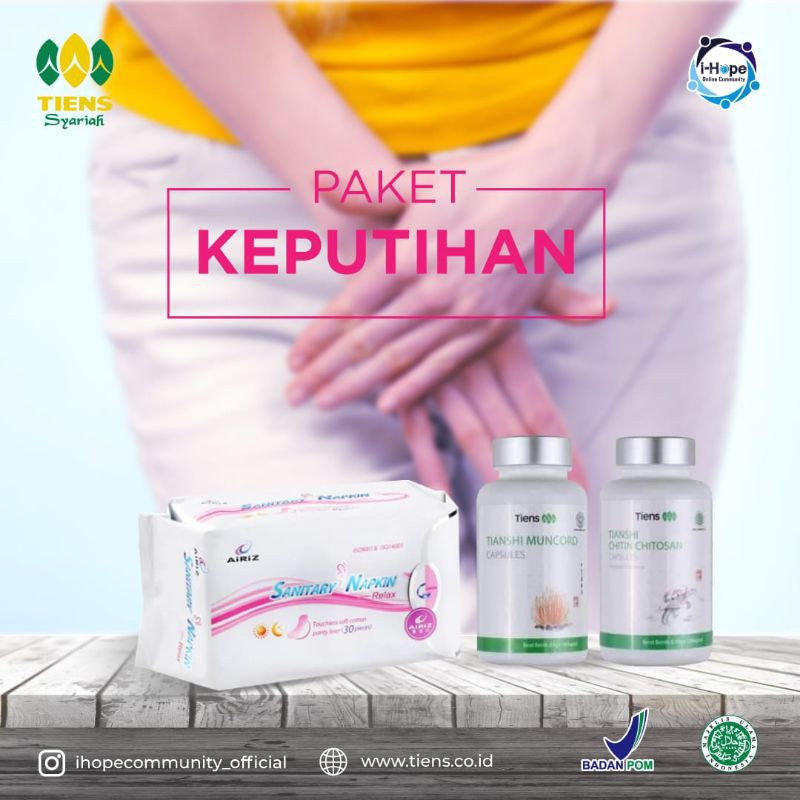 paket keputihan untuk wanita produk Tiens ampuh BPOM halal