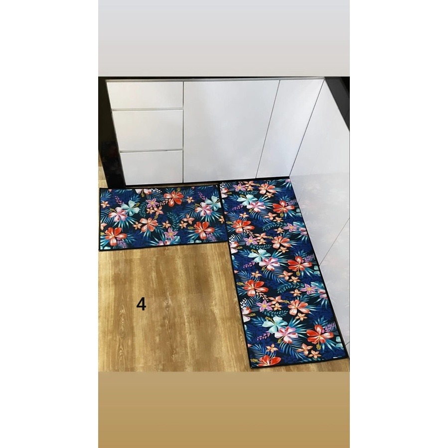 2 in 1 KESET KAKI DAPUR ALAS KAKIDAPUR / 2 in 1 KITCHEN FLOOR MAT (LARGE+MEDIUM)