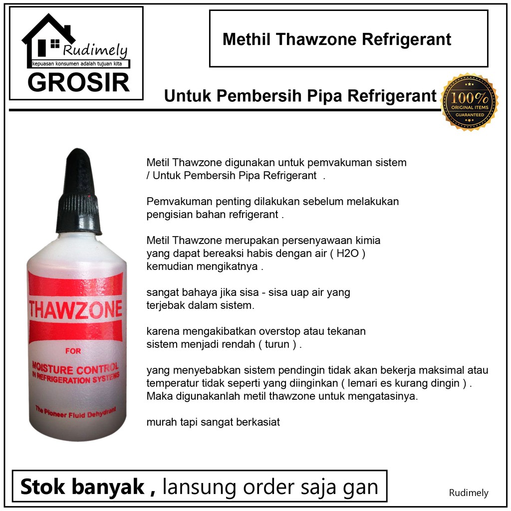 Grosir Methil Thawzone refrigerant Untuk Pembersih Pipa Refrigerant