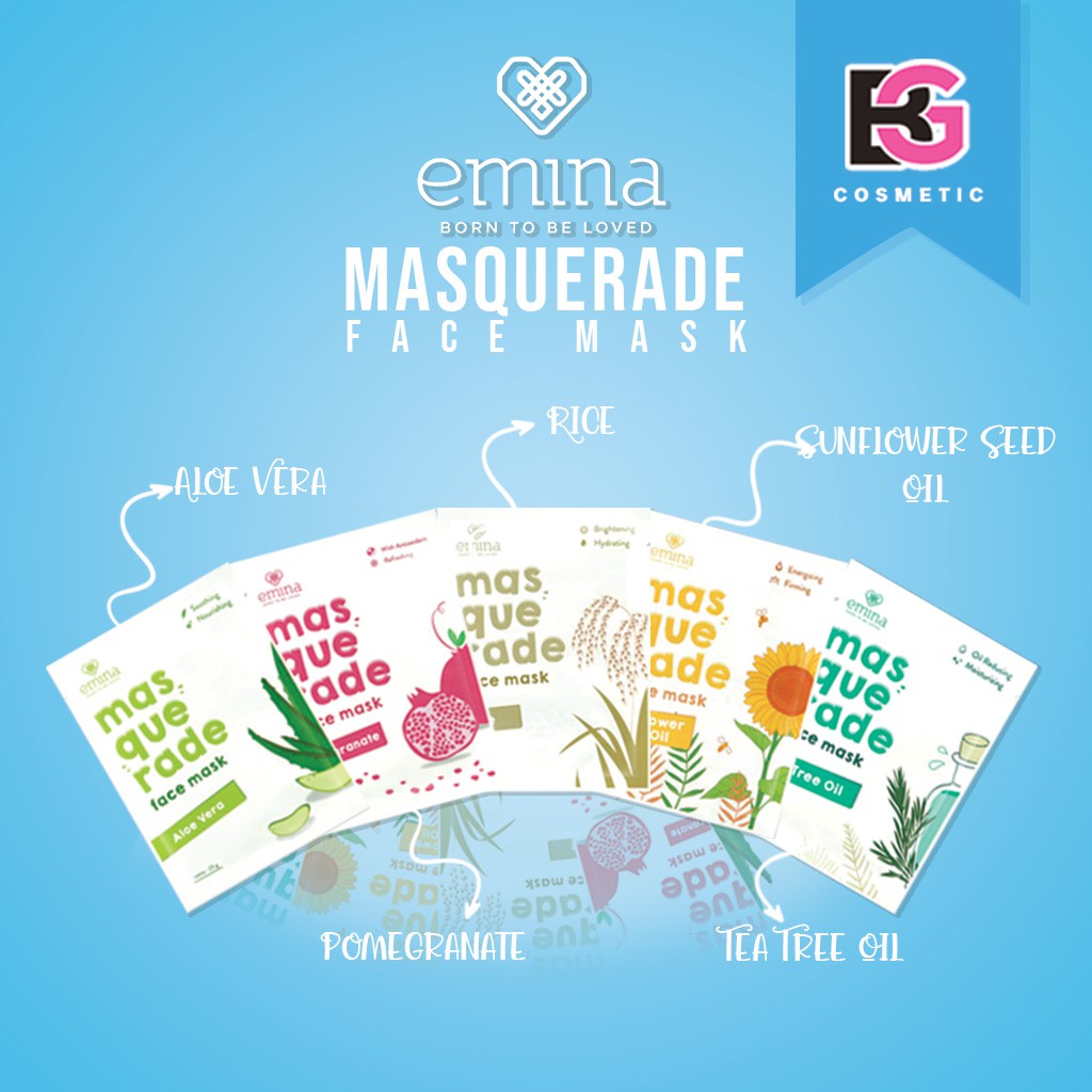 ⭐BAGUS⭐ EMINA SHEETMASK MASQUERADE | Face Mask / Masker Wajah