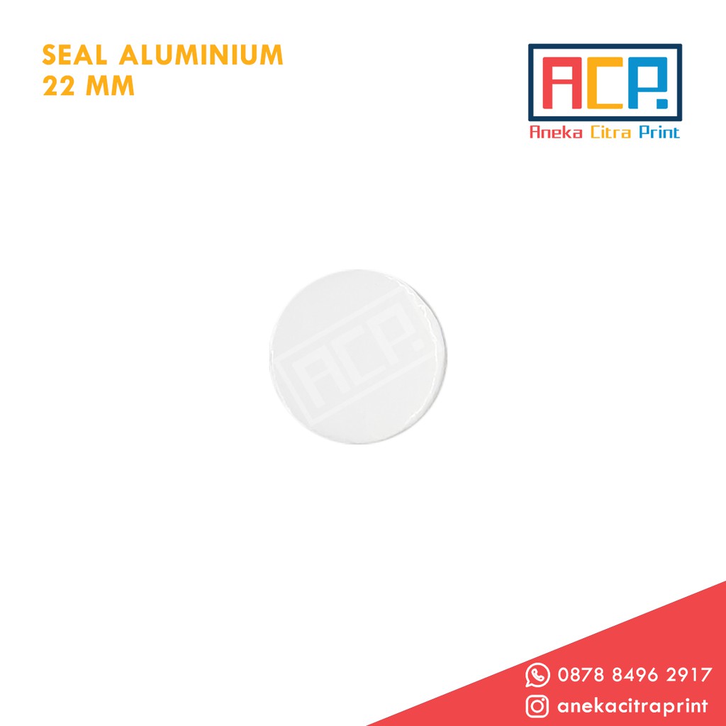 Seal Aluminium Botol Tinta HDPE 22 MM - Segel Botol 100 Pcs 2,2 CM