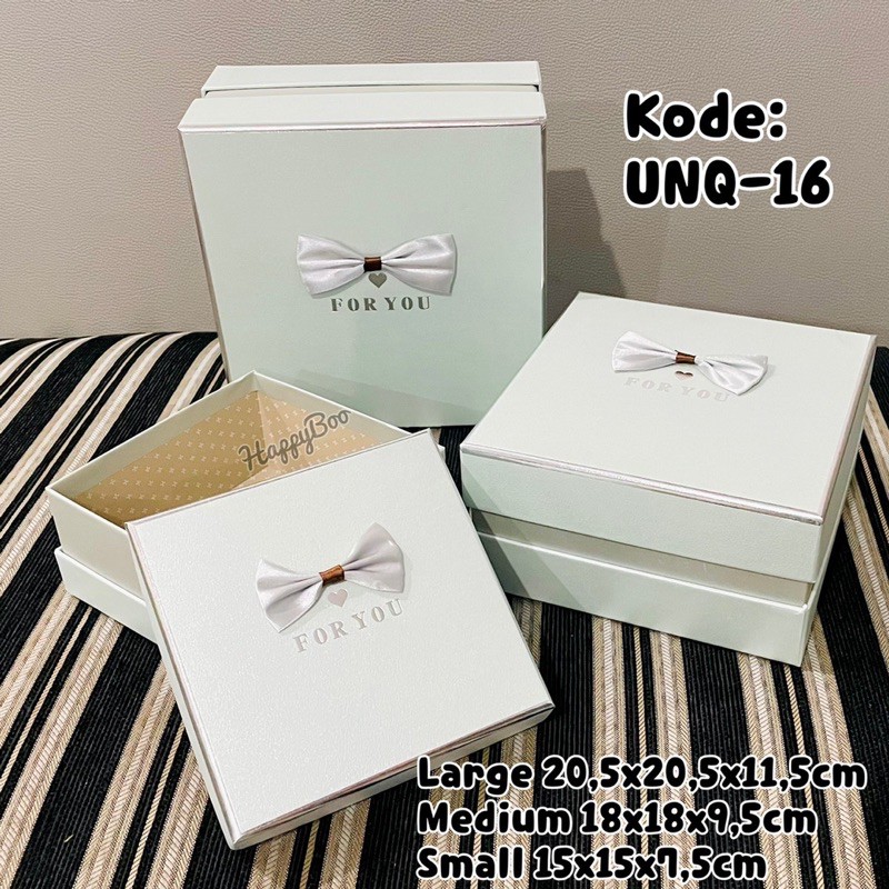 kotak kado gift box kado hampers unq16 set 3 susun / satuan large small medium besar sedang kecil