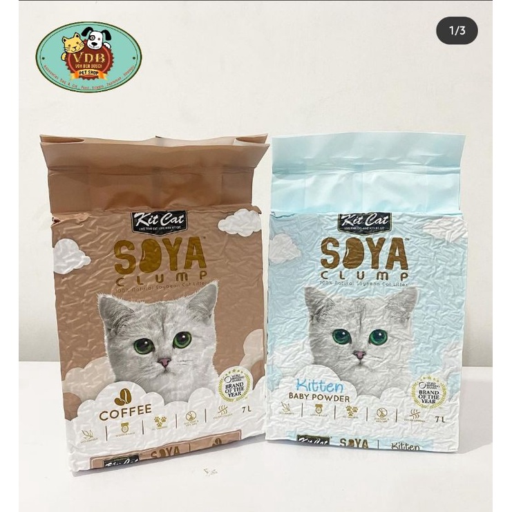 Pasir kucing Kit Cat Soya clump 7L