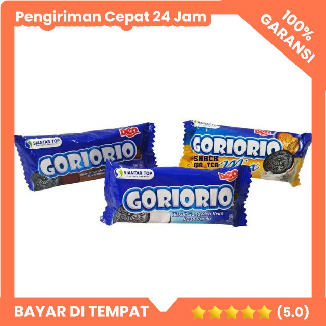 

Goriorio Deo 14gr isi 20 Biskuit Sandwich Krim Siantar Top Snack Hampers Rembang