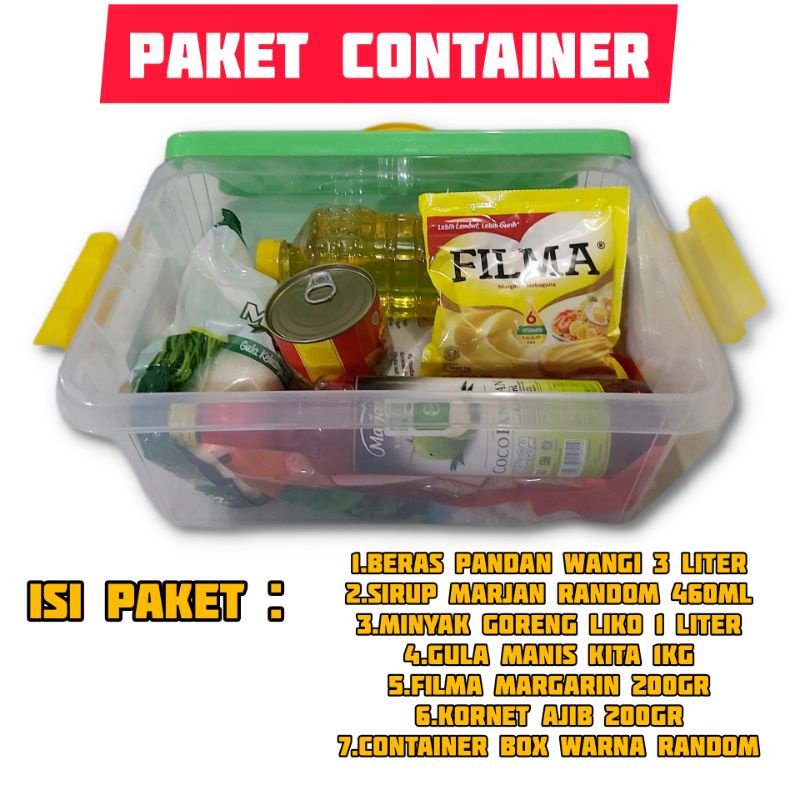 Paket Sembako Gratis Box Container